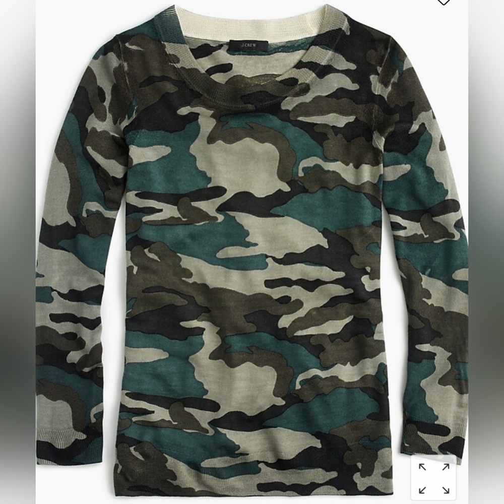 J.Crew merino wool camo sweater